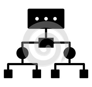 Network Mode  Glyph Style vector icon which can easily modify or edit