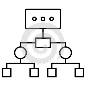 Network Mode outline vector icon which can easily modify or edit