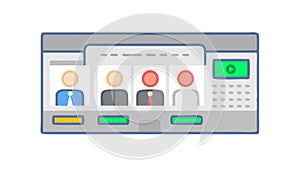 Network Monitoring Dashboard. Digital Interface and Data Management. vector design Generative AI
