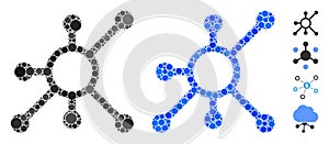 Network Node Composition Icon of Round Dots