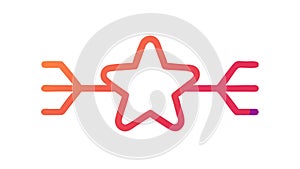 Network Node Connection Star Vector Icon, vector design Generative AI