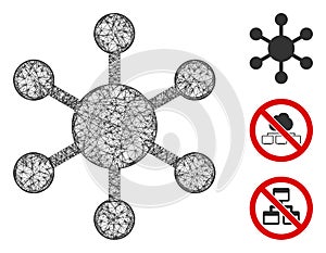 Network Node Polygonal Web Vector Mesh Illustration