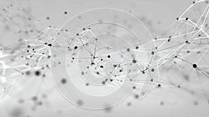 network nodes abstract gray background