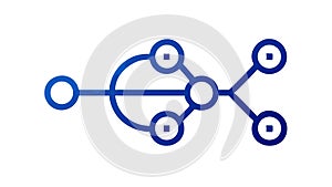 Network Nodes Connection Data Vector Icon, vector design Generative AI