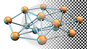Network nodes, connection points, data network, tech infrastructure png transparent image Generative AI
