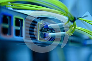 Network optical fiber cables and hub
