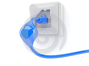 Network outlet with network plug