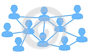 Network people connection concept social or team teamworking concept vector illustration isolated