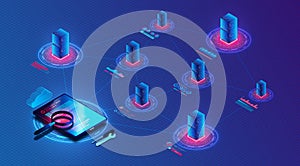 Network Performance Monitoring Concept - NPM - 3D Illustration