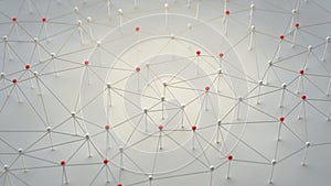 Network of Pins 3D render