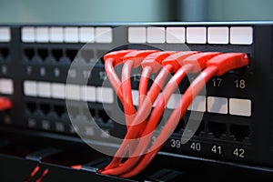 Network ports and wires.