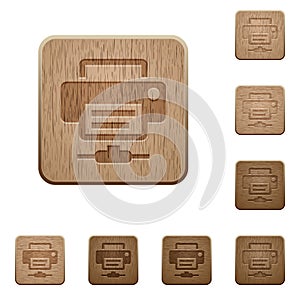 Network printer wooden buttons