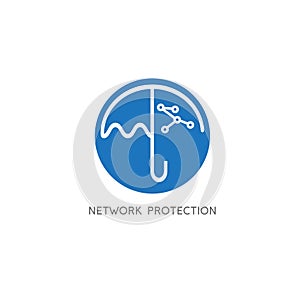 Network protection business vector concept