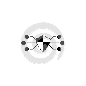 Network protection solid icon