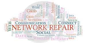 Network Repair word cloud.