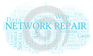 Network Repair word cloud.