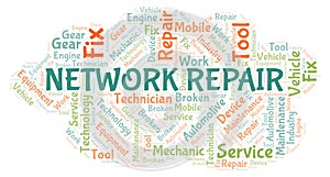 Network Repair word cloud