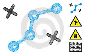 Network Route Points Vector Mesh