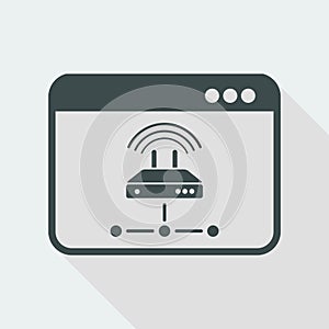 Network router - Vector flat minimal icon