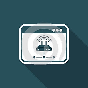 Network router - Vector flat minimal icon