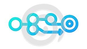 Network Search Icon: Connected Discovery, vector design Generative AI