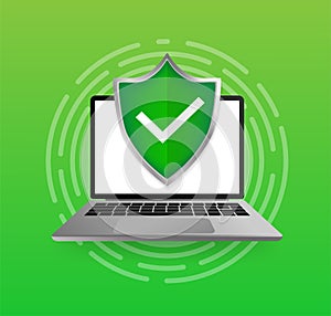 Network security antivirus vpn privacy. User icon vector. Data protection. Data secure. Icon for concept design