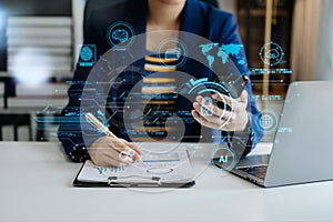 Network security. business using digital tablet and computer with digital padlock for data protection, internet technology