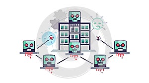 Network Security Enterprise Data Protection, vector design Generative AI