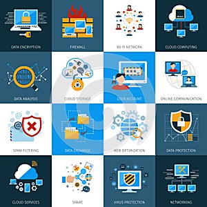 Network Security Icons Set