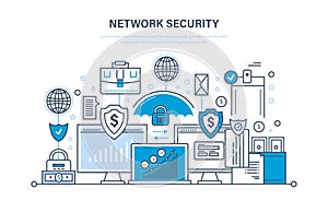 Network security, personal data protection, payment security, database secure.