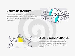 Network security and Secure data exchange. Cyber security concept.