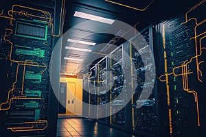 Network Security Server Room Data Center Computer Racks for Mining Cryptocurrency