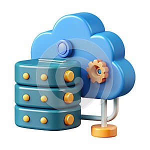 Network server, cloud storage, database backup icon. Remote server service, hosting datacenter, compute and connection