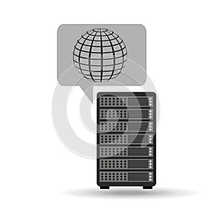 Network server concept globe world