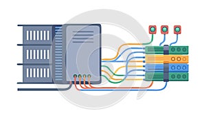 Network Server Connections Icon, vector design Generative AI