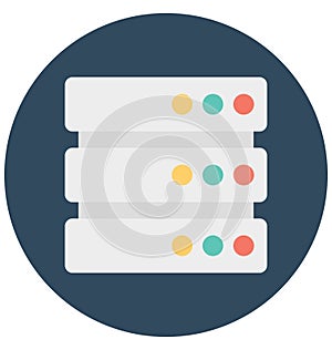 Network Server Isolated Vector icon that can be easily modified or edit