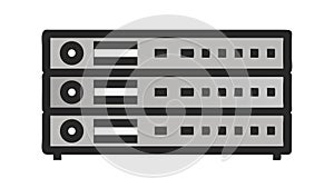 Network Server Rack Icon, Enterprise IT Infrastructure, vector design Generative AI