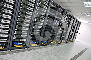 Network server room photo