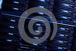 Server rack cluster in a data center