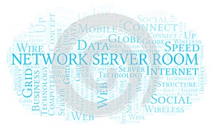 Network Server Room word cloud.