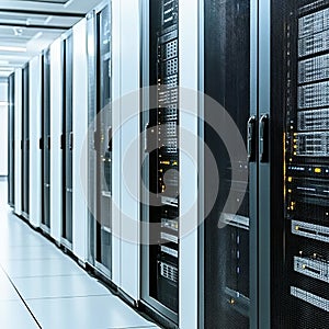 Network Servers in Data Center Modern Technology, Big Data Storage, Cloud Computing Infrastructure