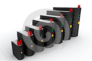 Network servers in data centre i
