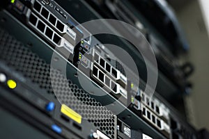 Network servers in data room .