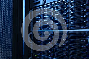 Network servers in data room Domestic Room .