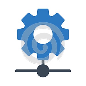 Network setting  glyph color icon