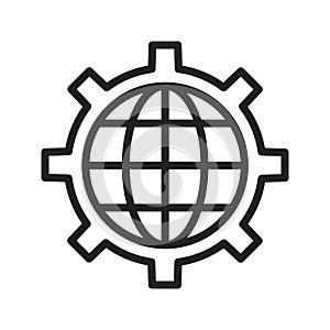 Network Settings icon vector image. Suitable for mobile apps, web apps and print media.