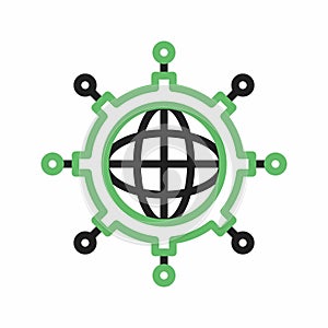 Network Settings icon vector image.