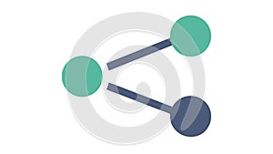 Network Share Connect Nodes Vector Icon, vector design Generative AI