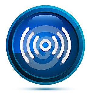 Network signal icon elegant blue round button illustration