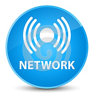 Network (signal icon) elegant cyan blue round button